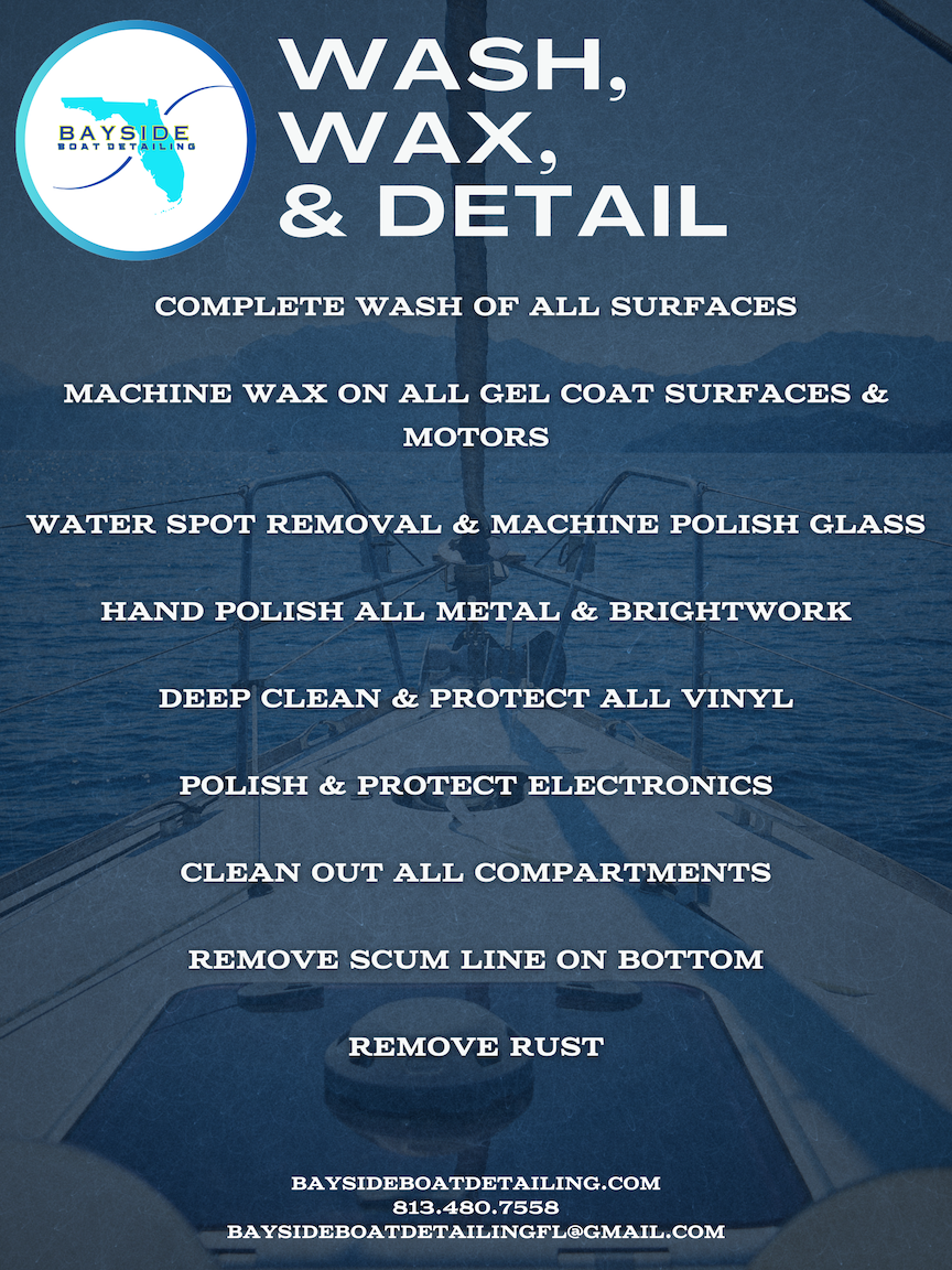 wash wax and detail for tampa boats